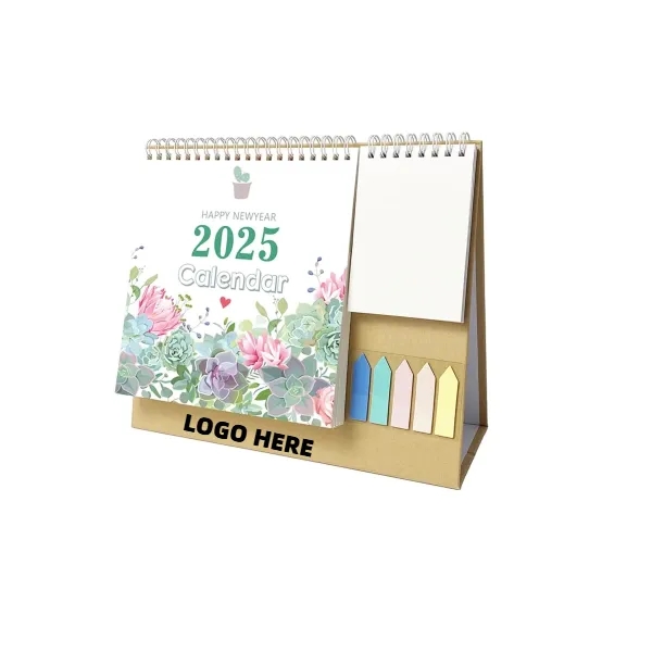 2025 Calendar with Label Stickers and Note Pads 6