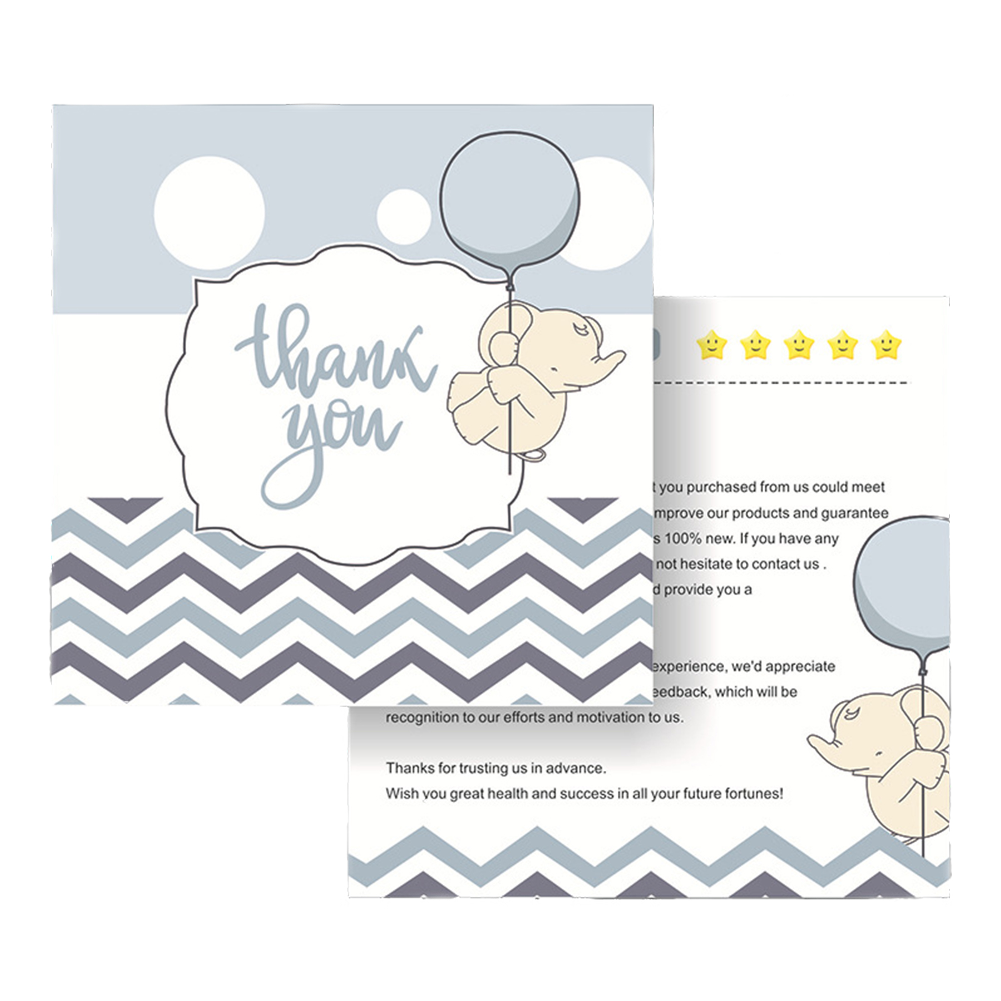 Card of Thanks with Eggshell Pattern 2