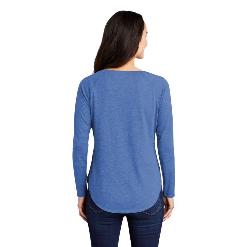 Sport-Tek Women's PosiCharge Long Sleeve Tri-Blend Wicking Scoop Neck Raglan Tee 56