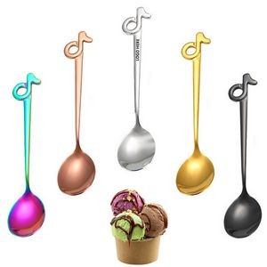 5.19 Inch Music Note Sunflower Coffee Spoon 5