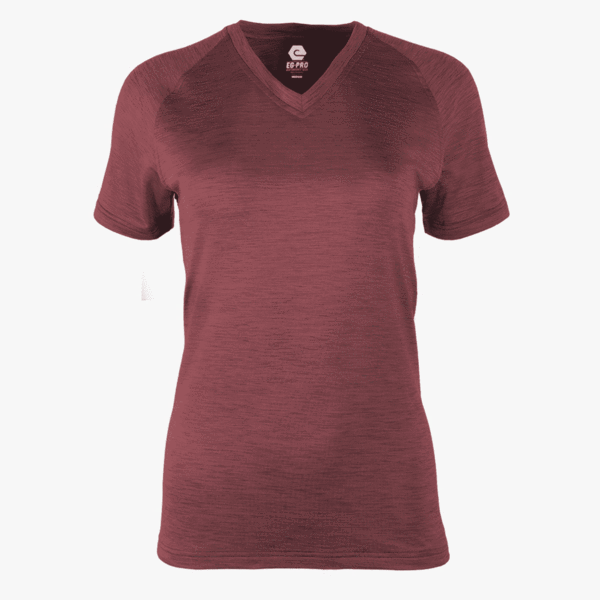 #L128 / Imperial Space Dye Women's V-Neck Tee 1