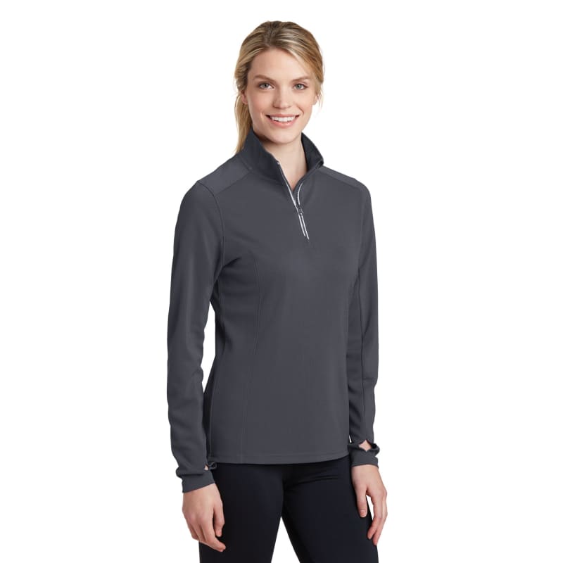 Sport-Tek Women's Sport-Wick Textured 1/4-Zip Pullover. 16