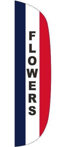 "FLOWERS" 3' x 15' Message Flutter Flag 1