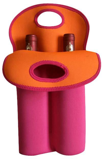 iBank ® 2-Bottle Neoprene Wine Carrier Tote Bag, Bottle Holder 1
