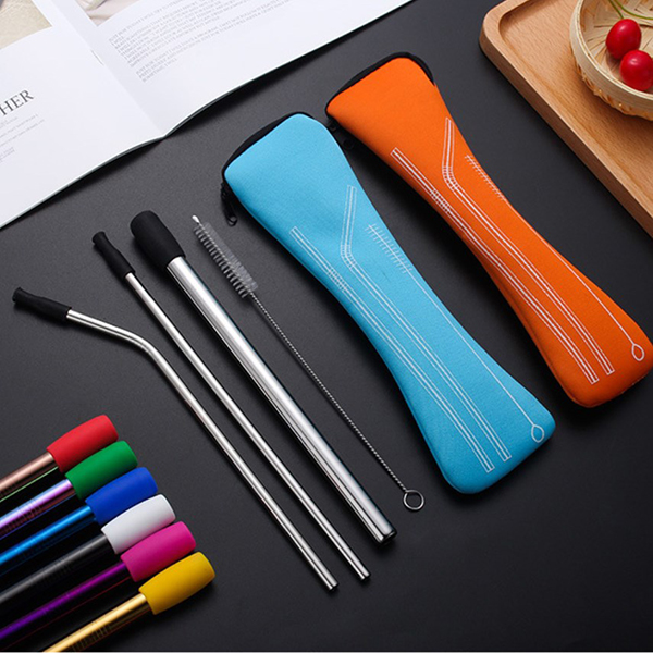 Drinking straw sucker sets Portable Reusable 4-Piece 5