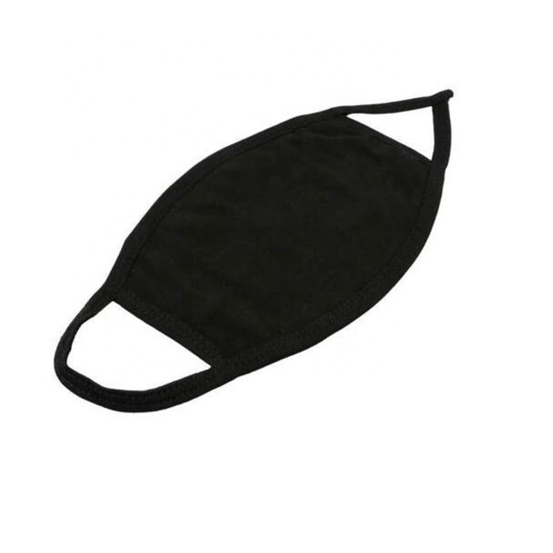 Black Cotton Reusable Face Mask 5