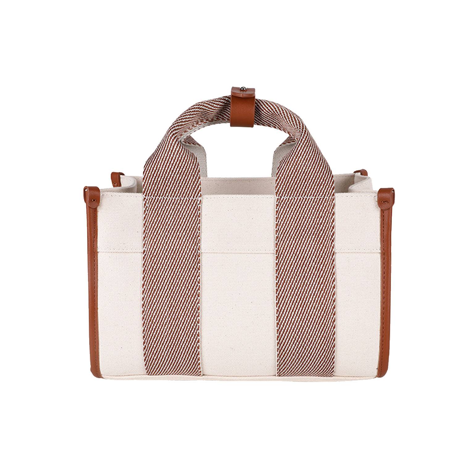 Spacious Waterproof Canvas Tote Bag w/ Detachable Straps 4