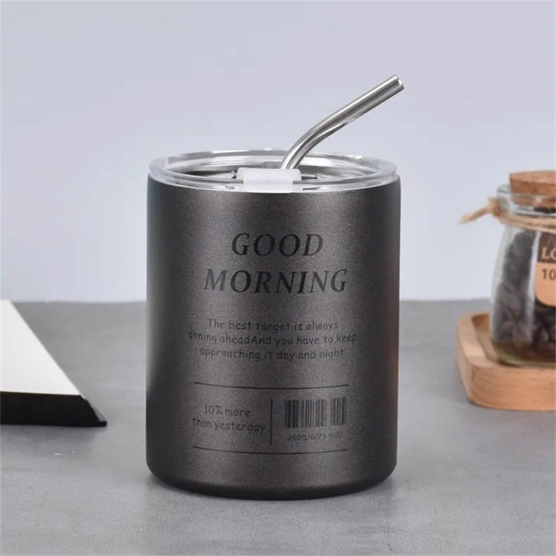 Vacuum Insulated Coffee Mug with Lid Straw 2