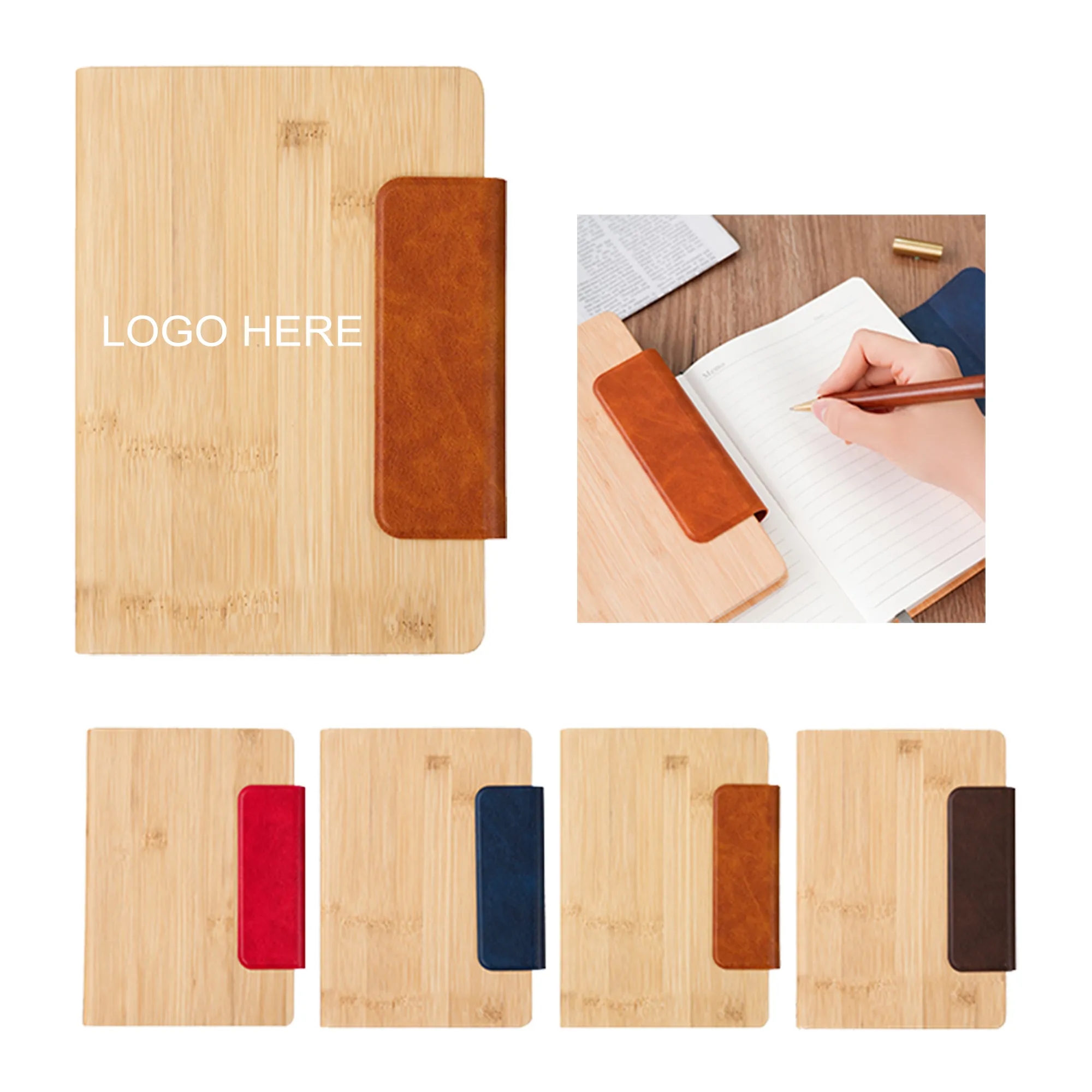 Bamboo-Textured PU Leather Notebook 1
