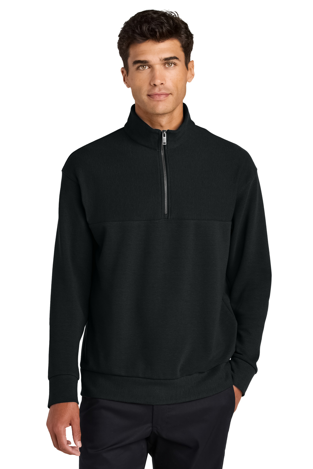 Mercer+Mettle Linear Texture 1/4-Zip MM3040 4