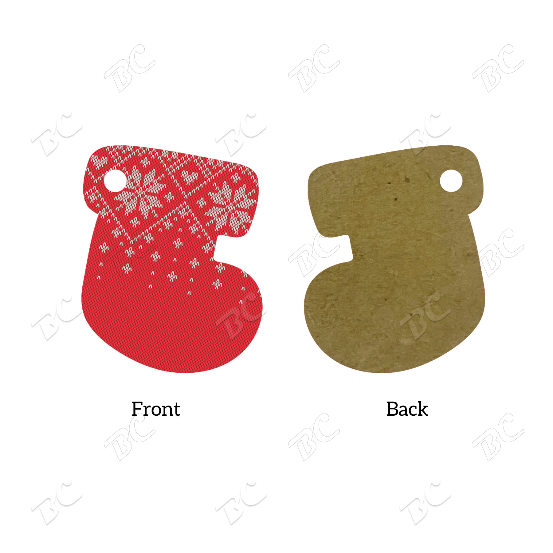 Free Shipping Full Color Christmas Ornament - Socking 12