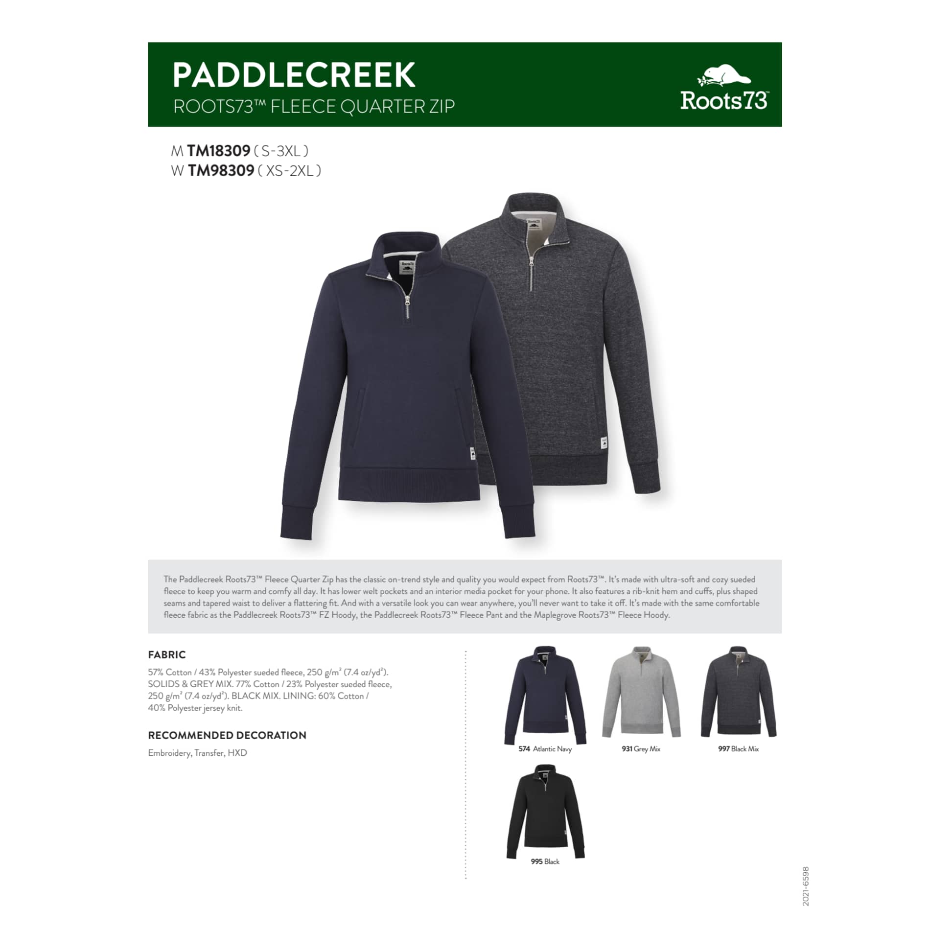 Women's PADDLECREEK Roots73 Fleece Quarter Zip 2