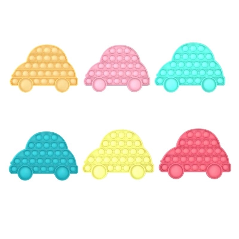 Car Shaped Silicone Push Pop Bubble Fidget Toy 5