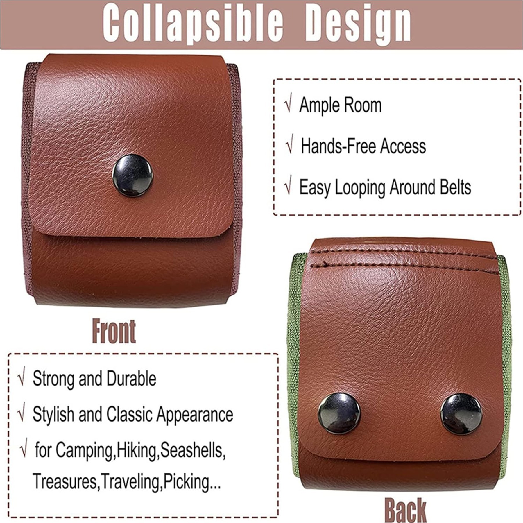 Foraging Bag Waxed Canvas Collapsible 3