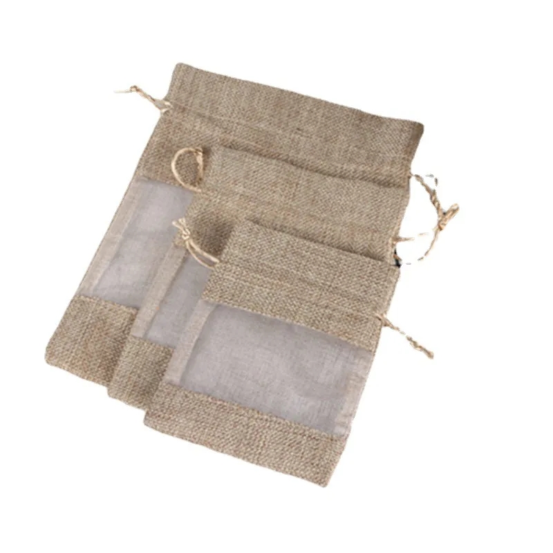 Burlap Drawstring Gift Bag 5