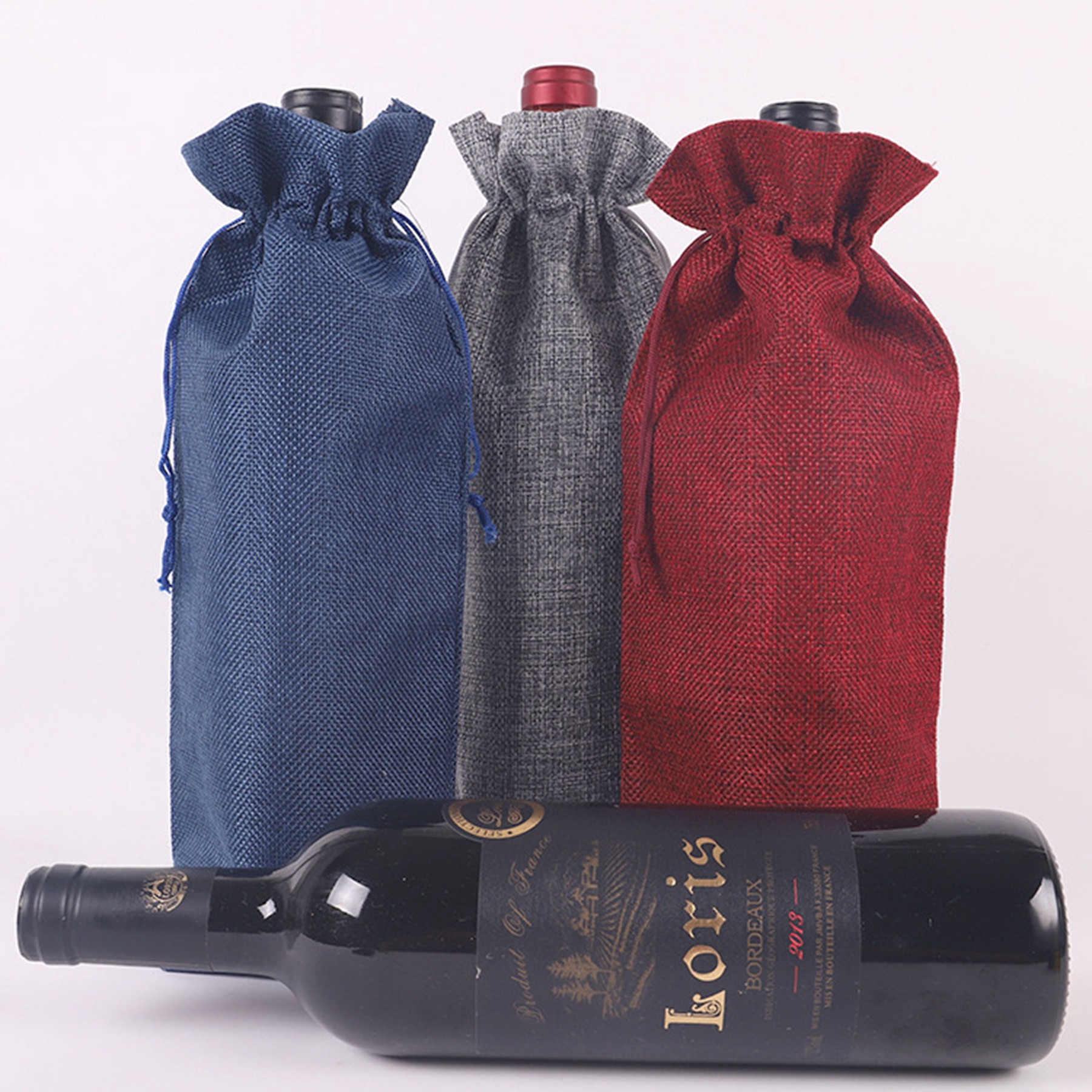 Linen Wine Gift Bag 7