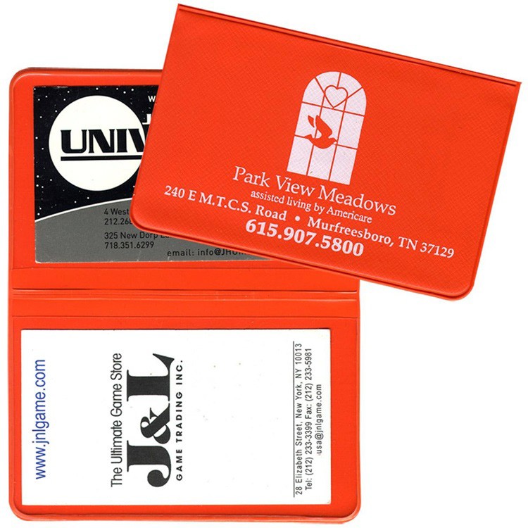 Card Case with 2 clear pockets 11
