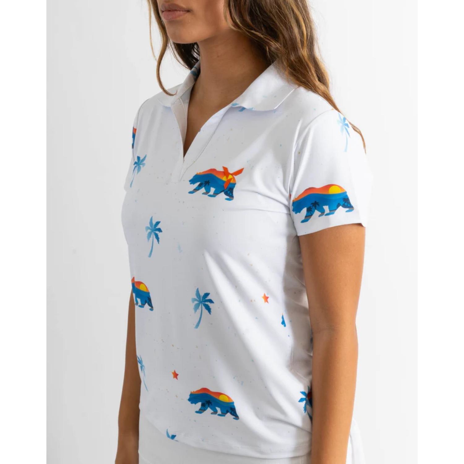 YATTA Golf® - Cali Bear women's Moisture Wicking non iron Golf Polo Shirts 4