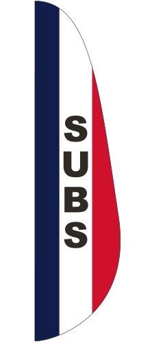 "SUBS" 3' x 12' Message Feather Flag 1
