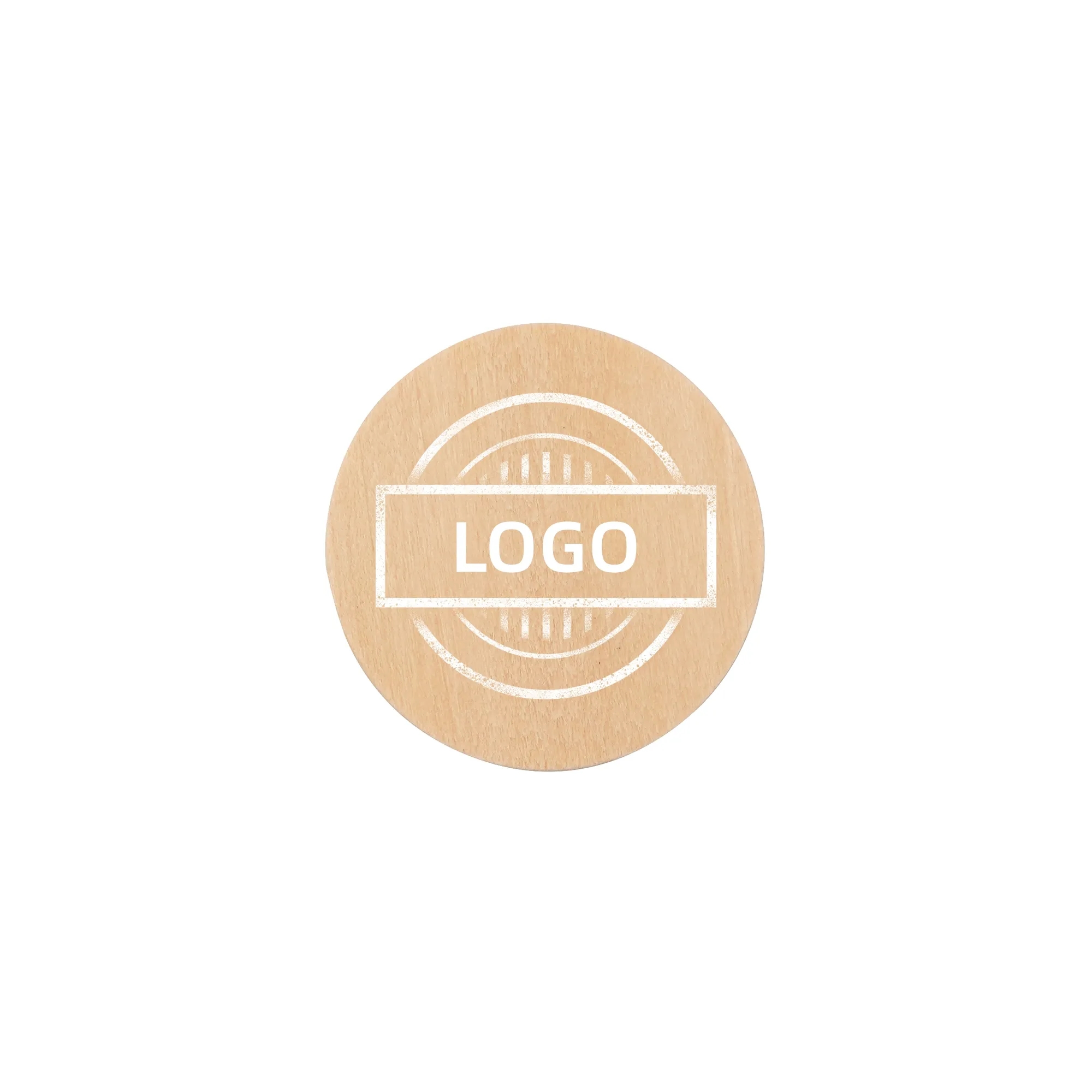 Round Wood Token Custom Advertising Coin 2