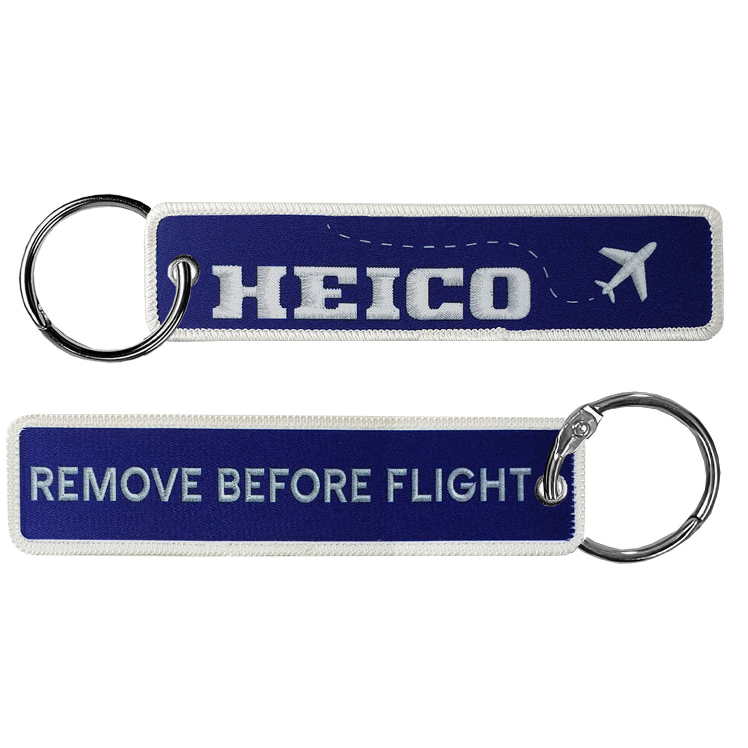 1" x 4" Two Sided 4CP Dye Sub Medium Size Key Ring with Merrow Border 8