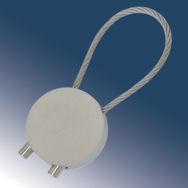 Silver Squared Wire Twist Keyring 1