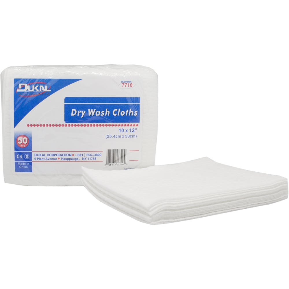 Dry Wash Cloths - 10" x 13" Embossed Non-Sterile 2