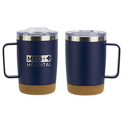 Sapora 12 oz Vacuum Insulated Stainless Steel Mug with Cork Base 13