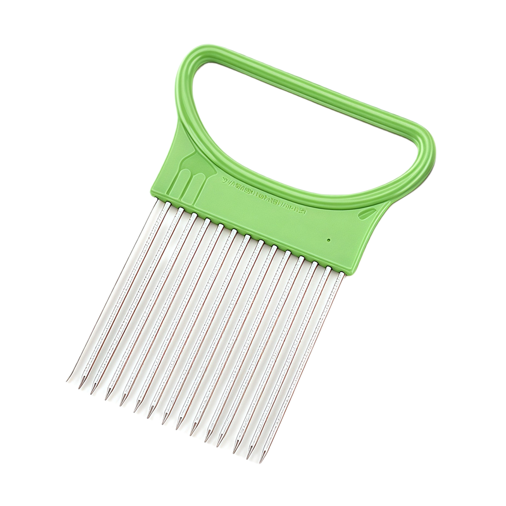 Stainless Steel Multi-Purpose Onion Fork Holder Slicer Fixer with Sharp Needles for Even Cutting 6