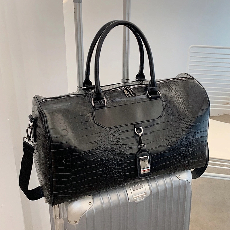 PU Leather Sport Gym Duffle Travel Bag w/ Luggage Sleeve 3