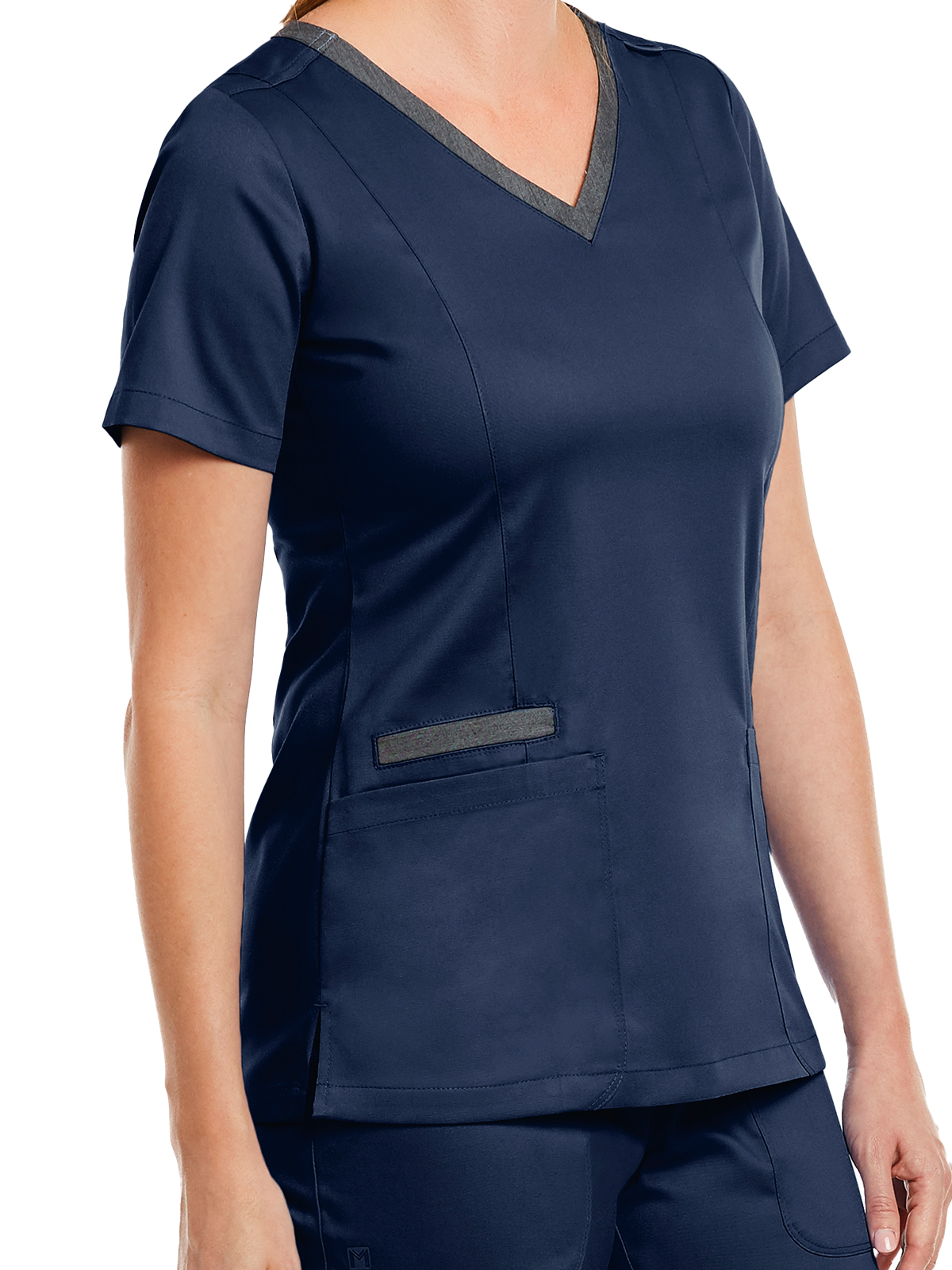 Maevn - Matrix - Women's Three-Pocket Heather Neck Band Top 15