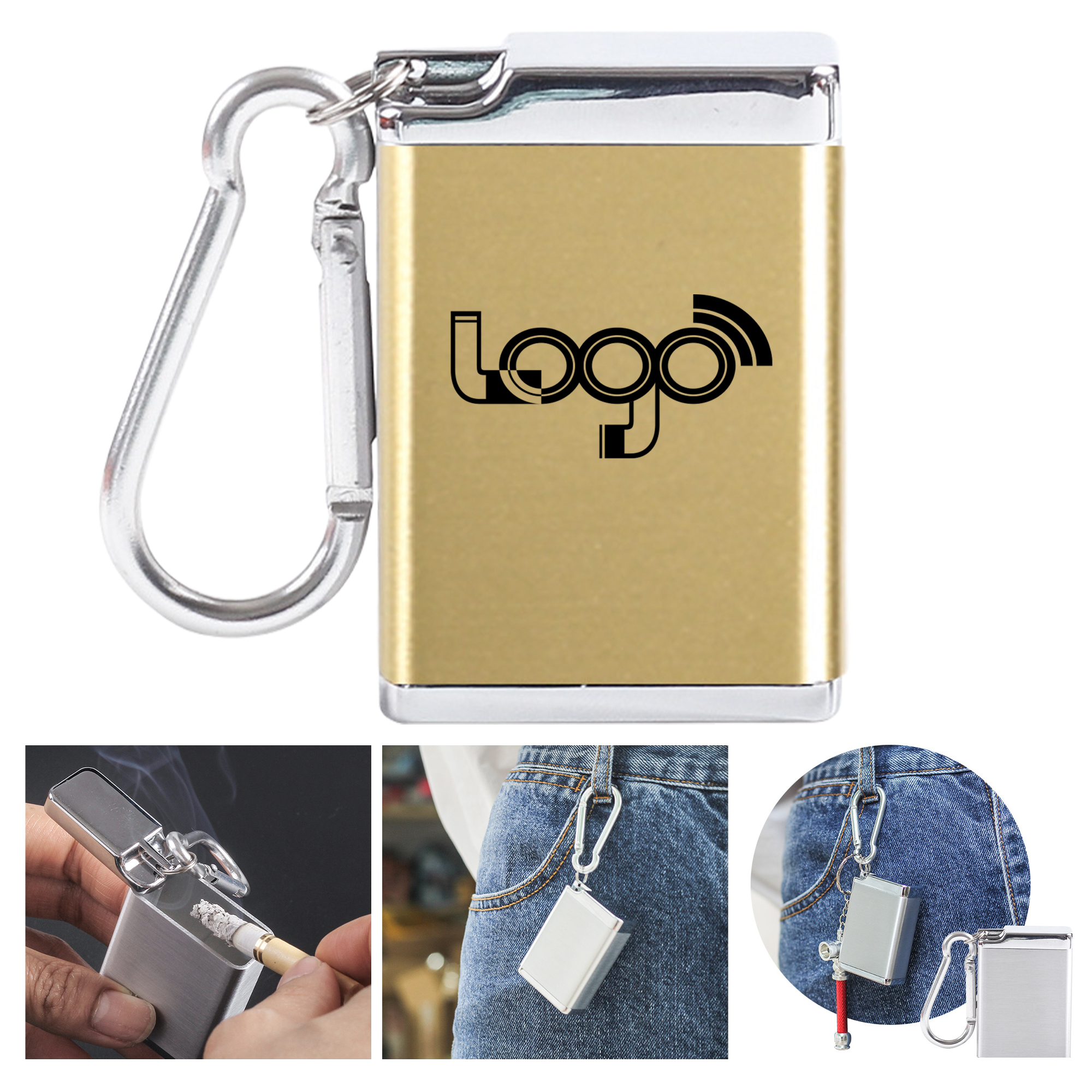 Compact Metal Ashtray for Travel and Outdoor Use 2