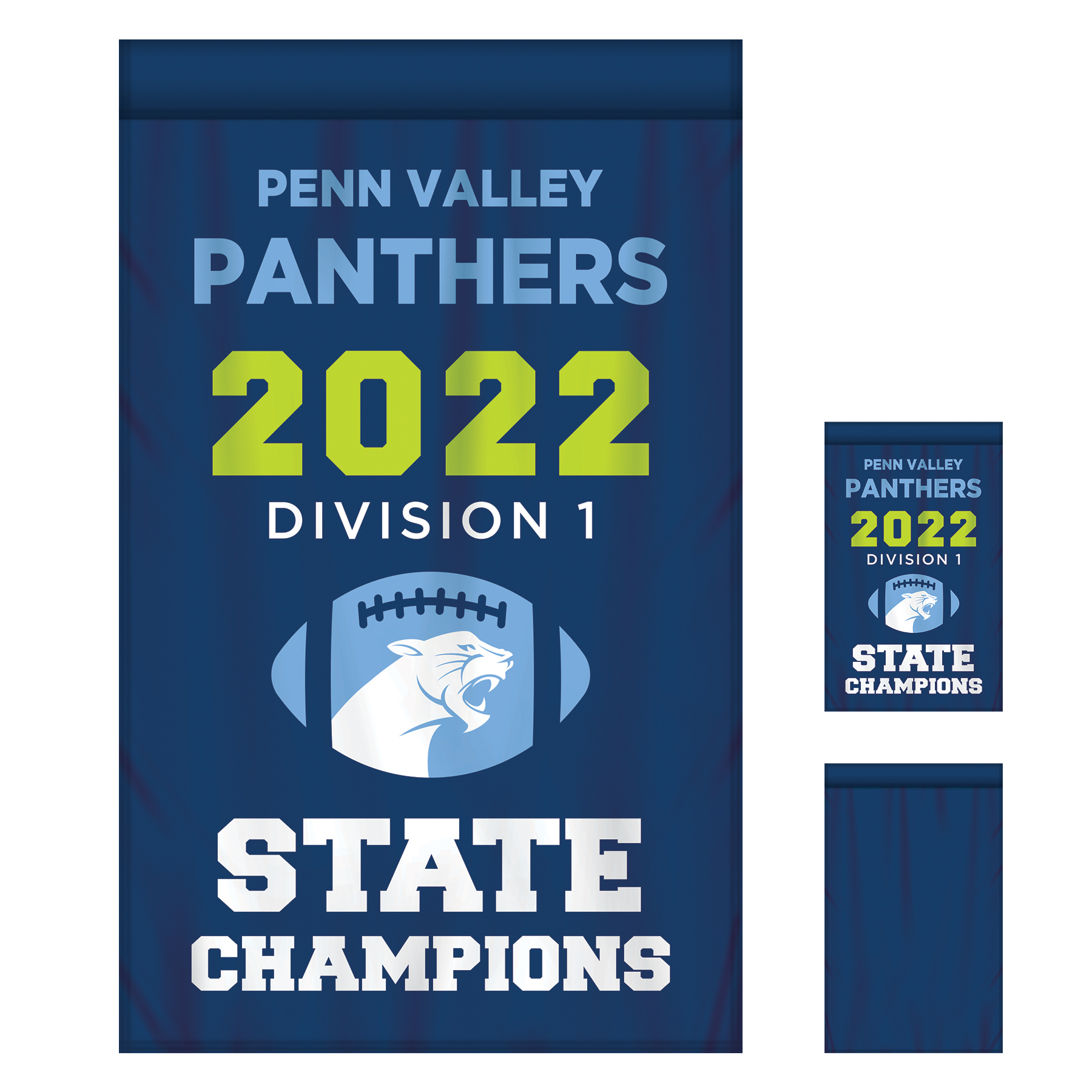 2' x 3' Championship Banner Single Sided with Backliner Straight Cut 3