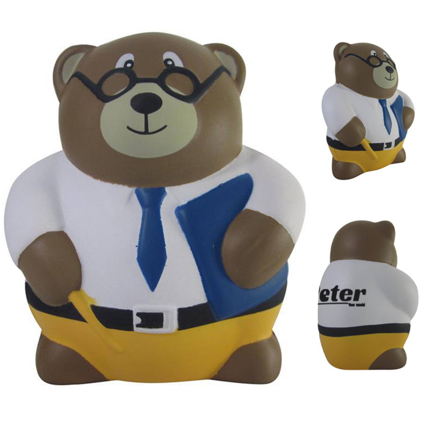 PU Foam Squishy Teacher Bear Stress Reliever Toy 2