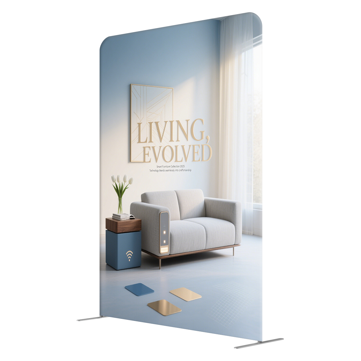 NEW MagLock Straight Fabric Display - 6'x8' 4