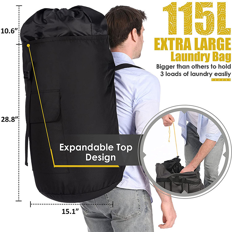 Large Laundry Bag with Straps 5