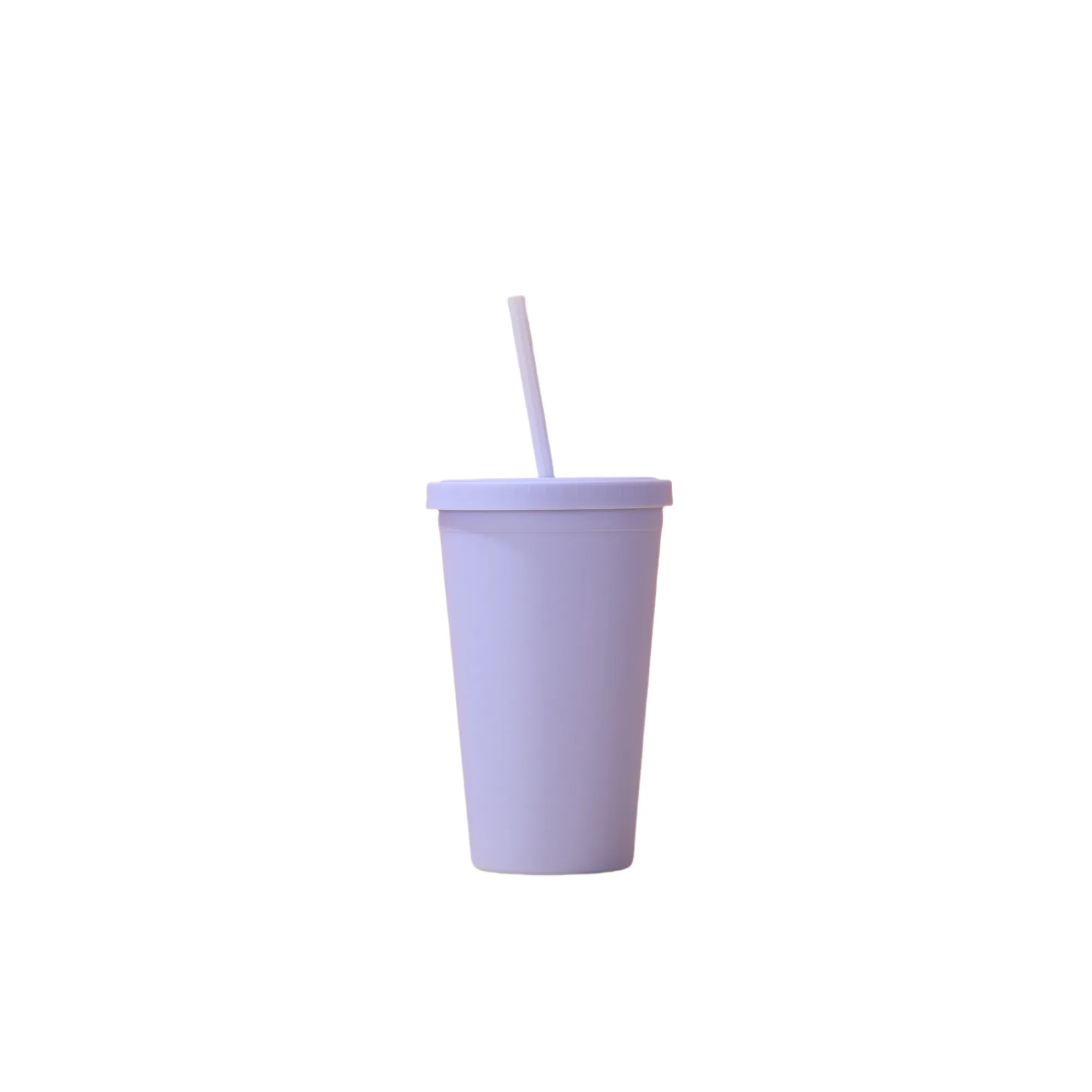 16 Oz Double Walled Cup With Lid And Straw 5