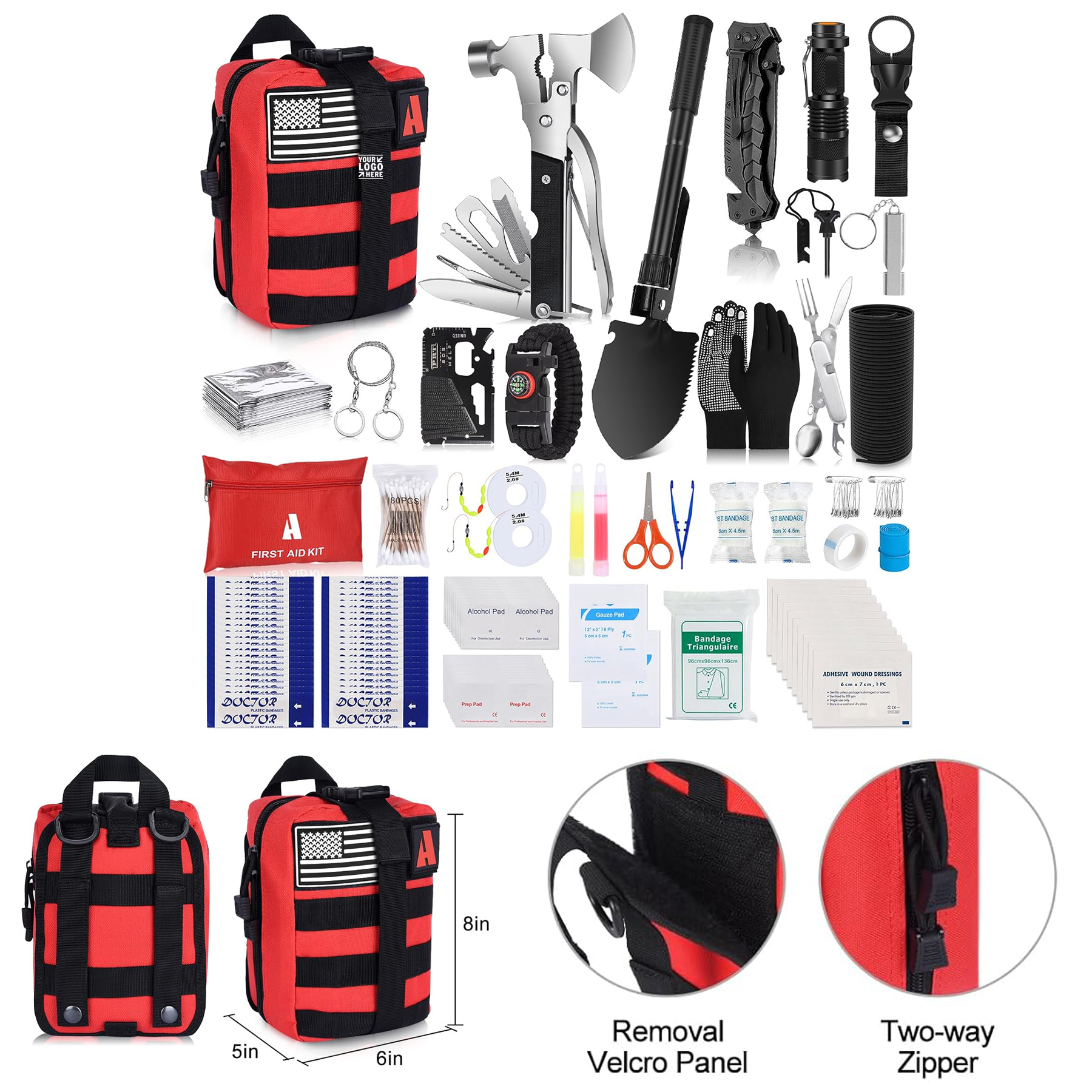 Professional Survival Gear Emergency Tactical First Aid Survival Kit