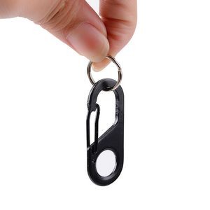 Sleek Black Oval Shaped Key Holder Carabiners 5