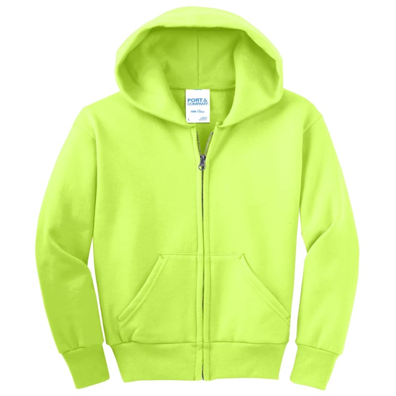 Port & Company - Youth Core Fleece Full-Zip Hooded Sweatshirt. 45