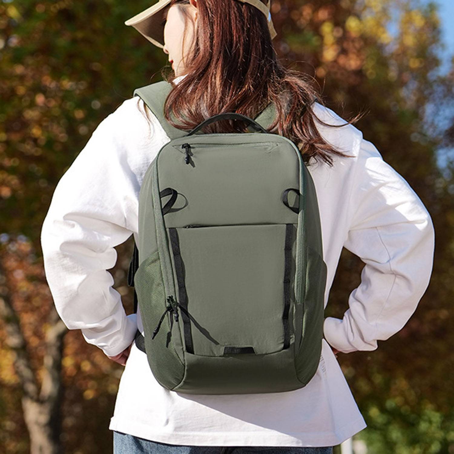 Lightweight Waterproof Nylon Backpack w/ Large Capacity 5