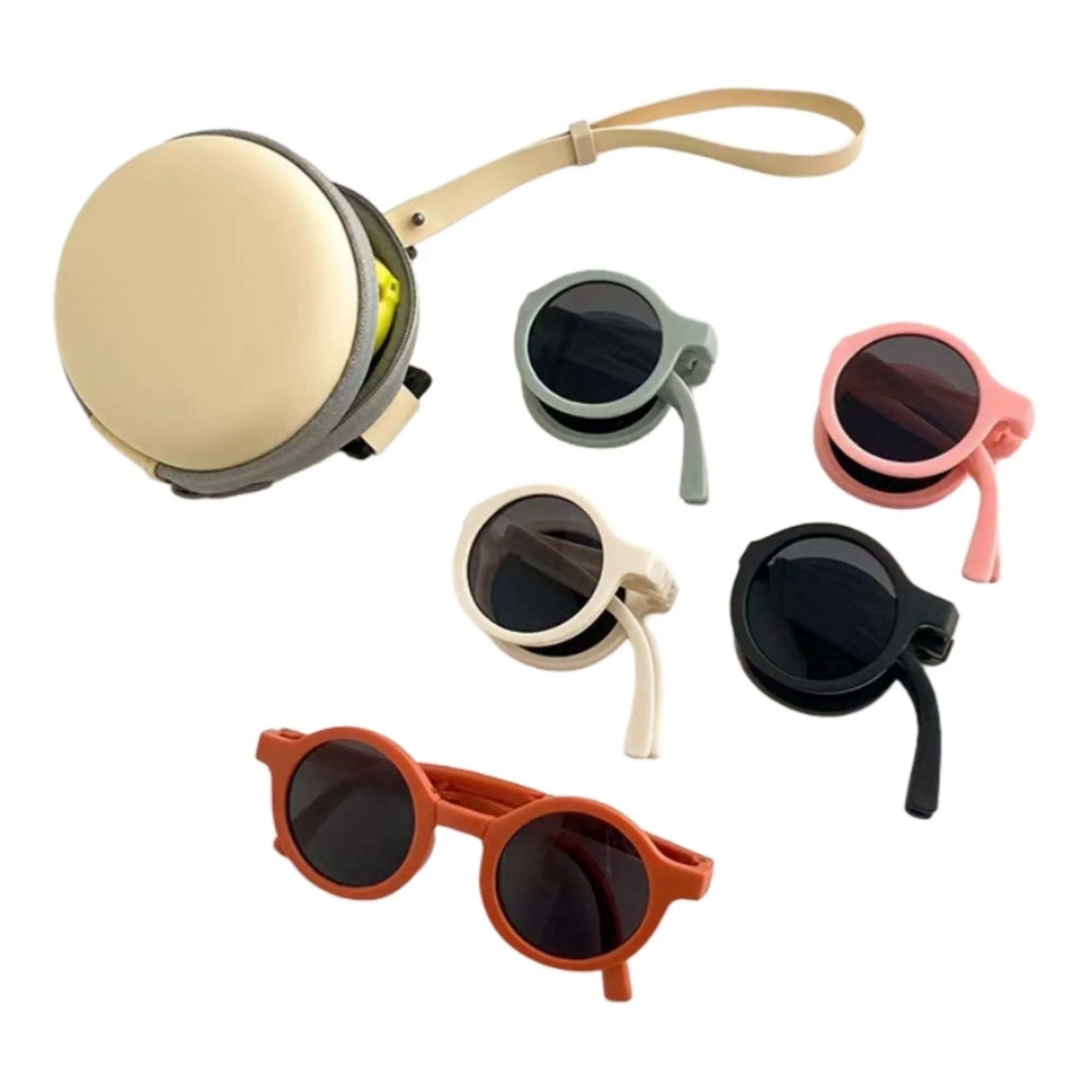 Durable EVA Foldable Circle Sunglasses Case 8