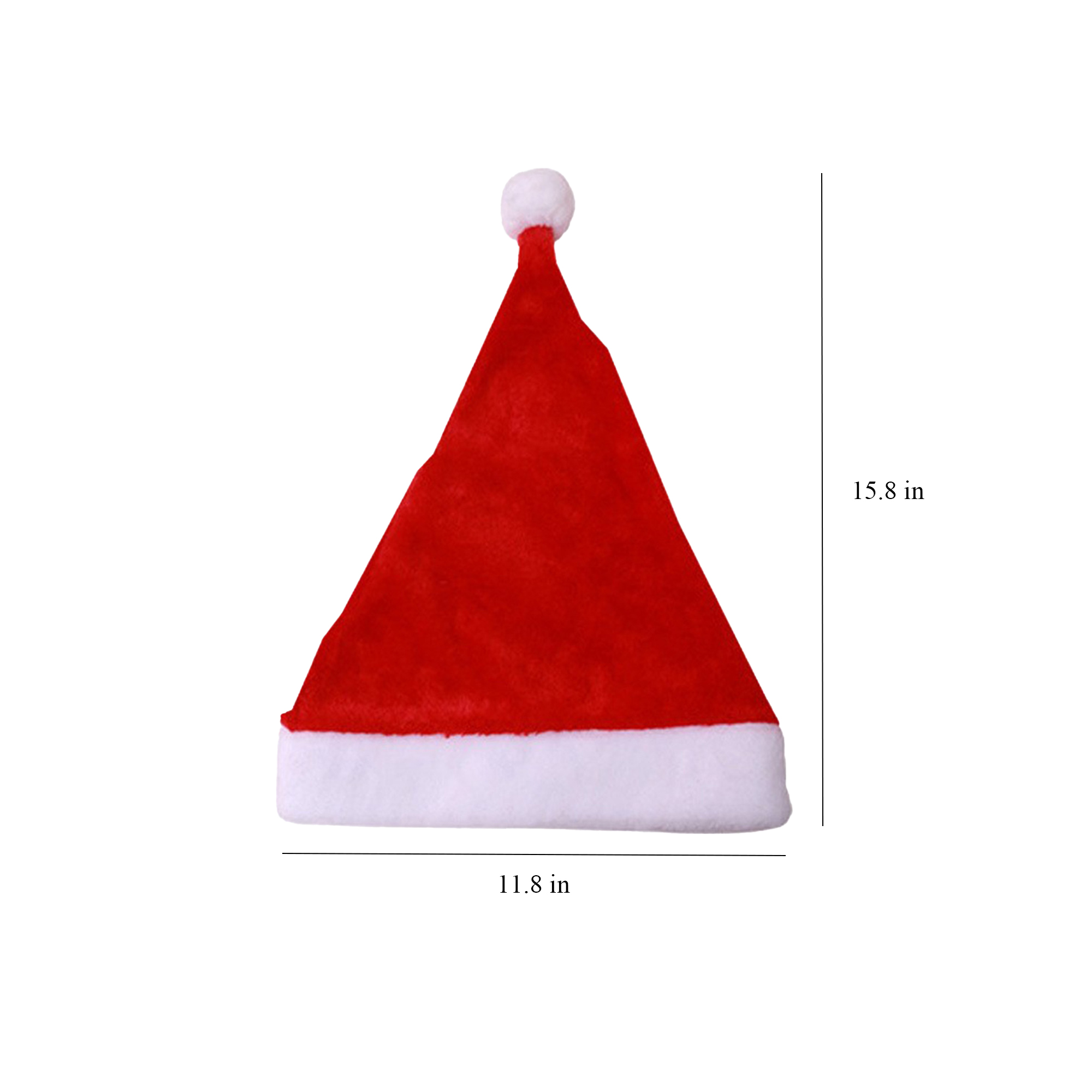 Non-woven Fabrics Short Plush Santa Cap 2
