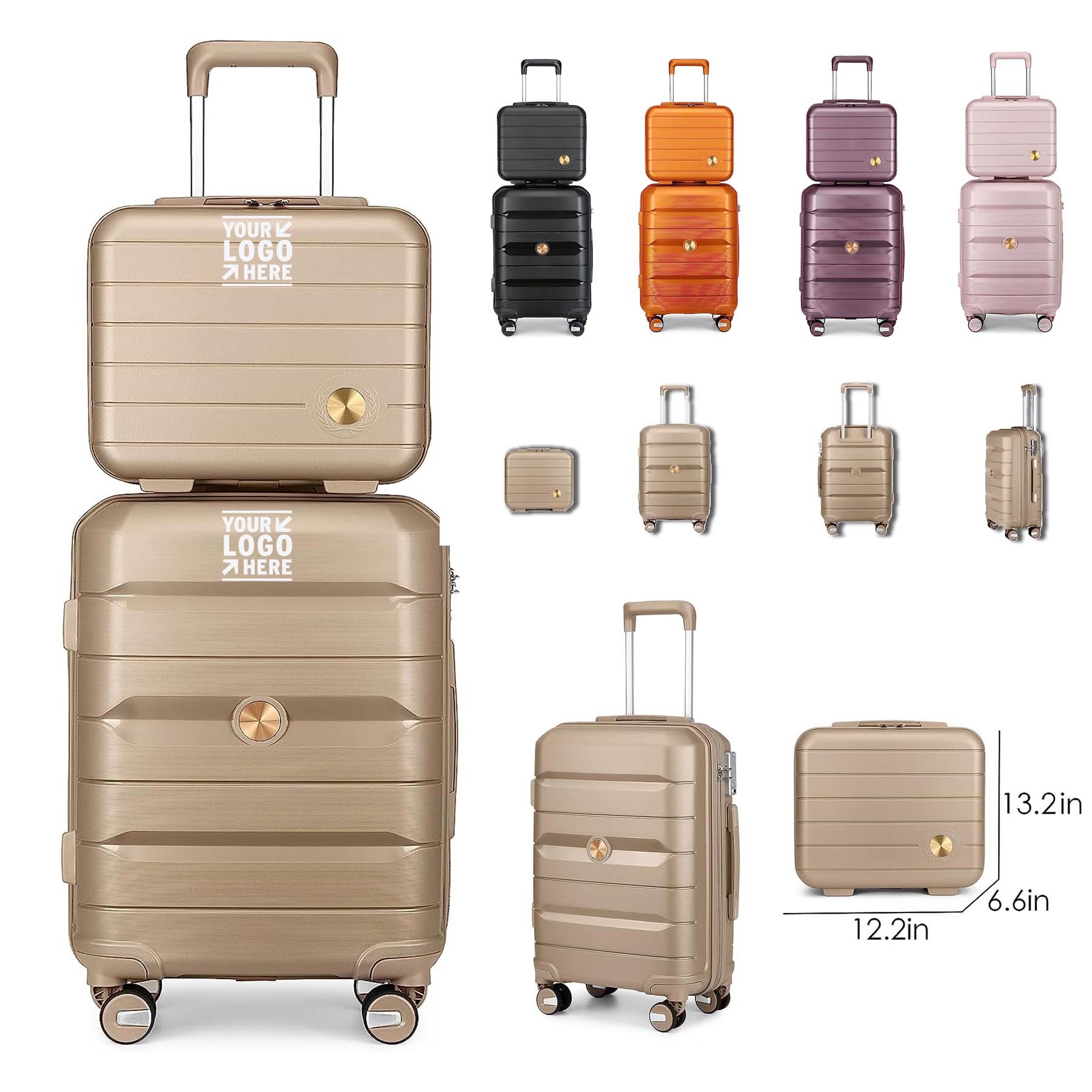20Inch 2 Piece Hard Shell PP Lightweight Waterproof Travel Suitcase Set 3