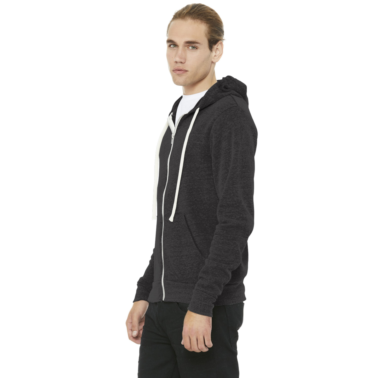 BELLA+CANVAS Unisex Triblend Sponge Fleece Full-Zip Hoodies 3