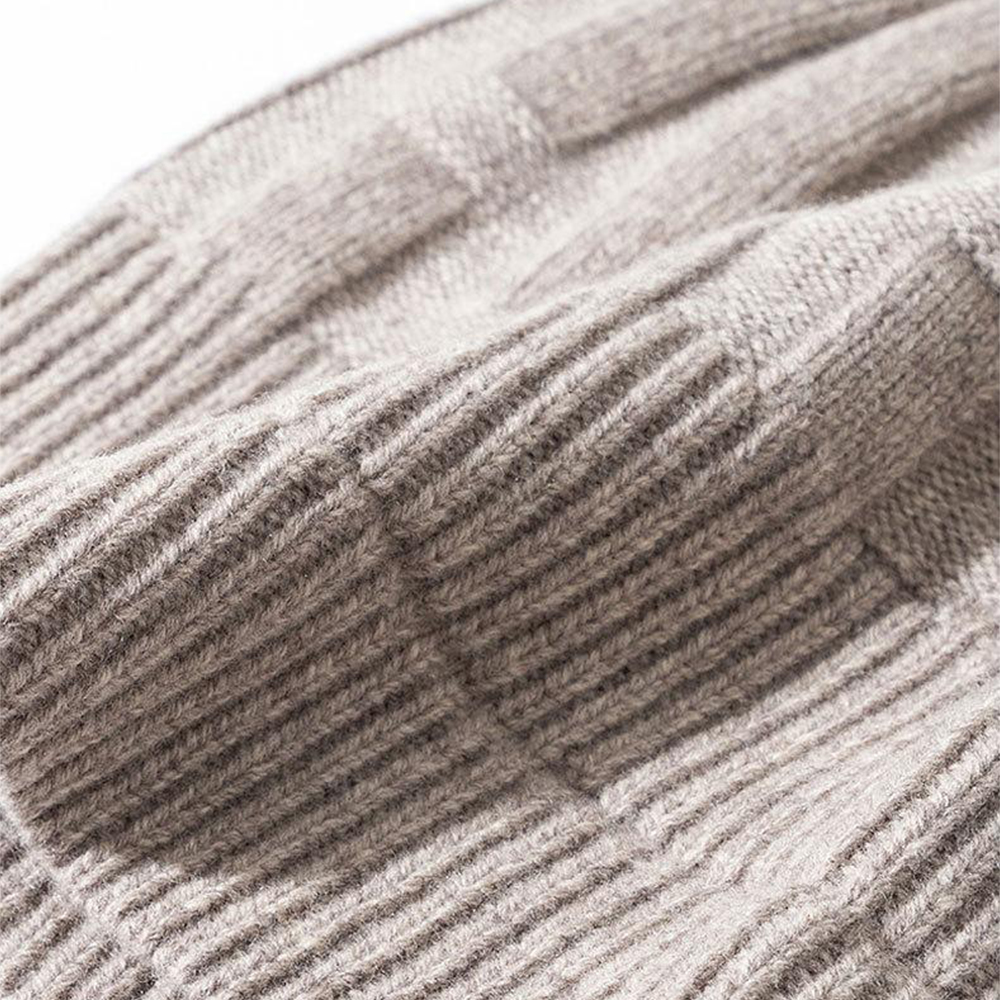 Pure wool knitted hat men's three-dimensional hat 3