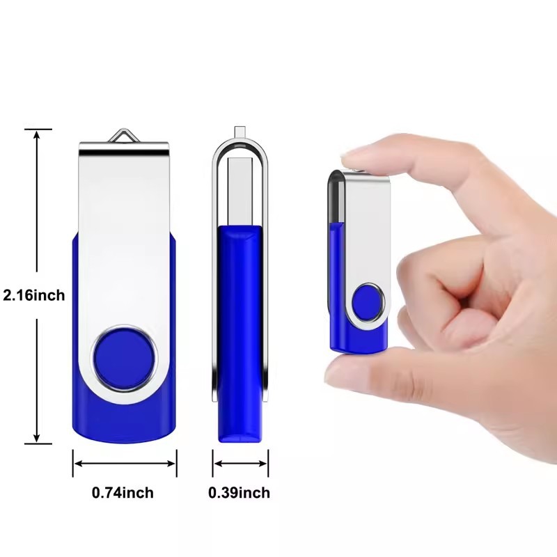 2GB USB Flash Drive with Metal Swivel Cover 1