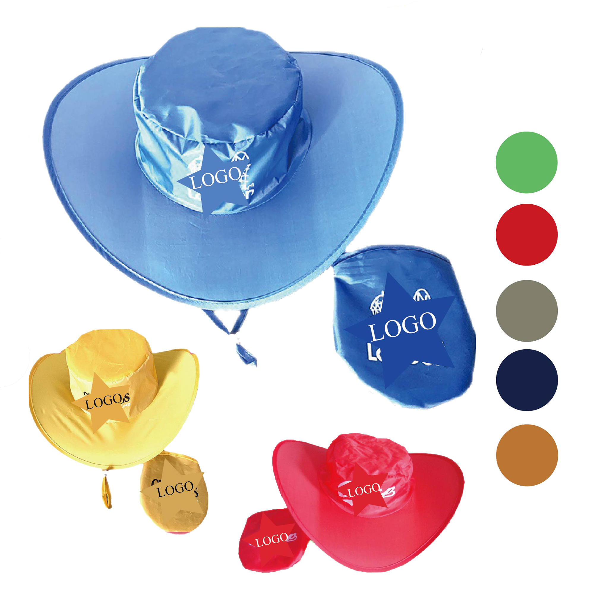 Foldable Cowboy Hat with Storage Pouch 1