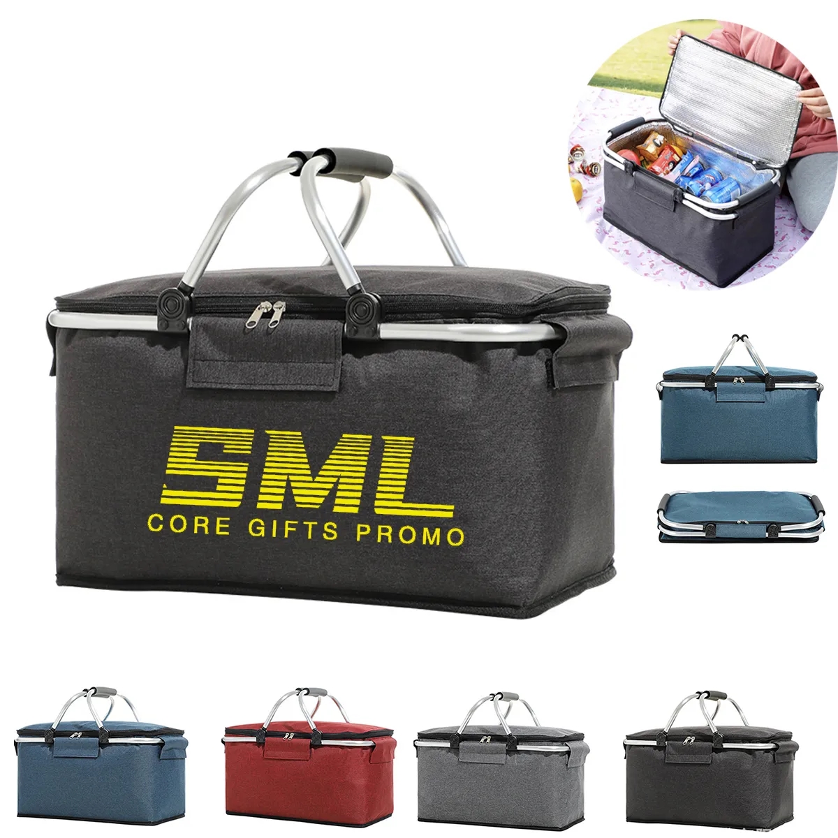 Insulated Cooler Picnic Basket 2