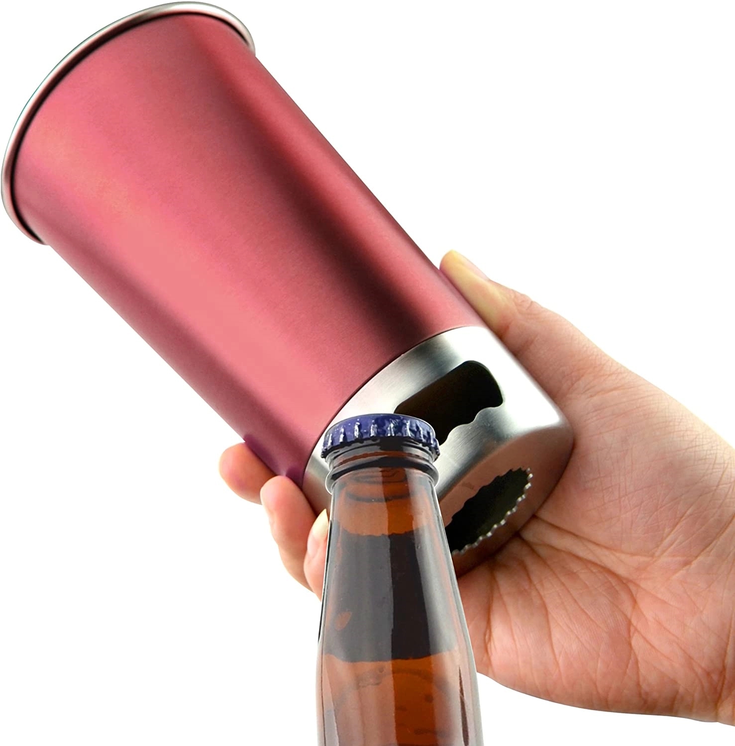 304 Stainless Steel Beer Mug with Opener 2